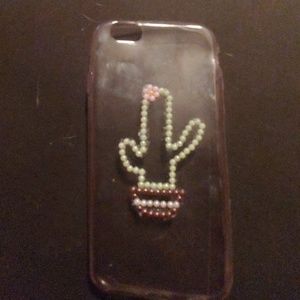 Clear handmade cactus iphone 6/7 case